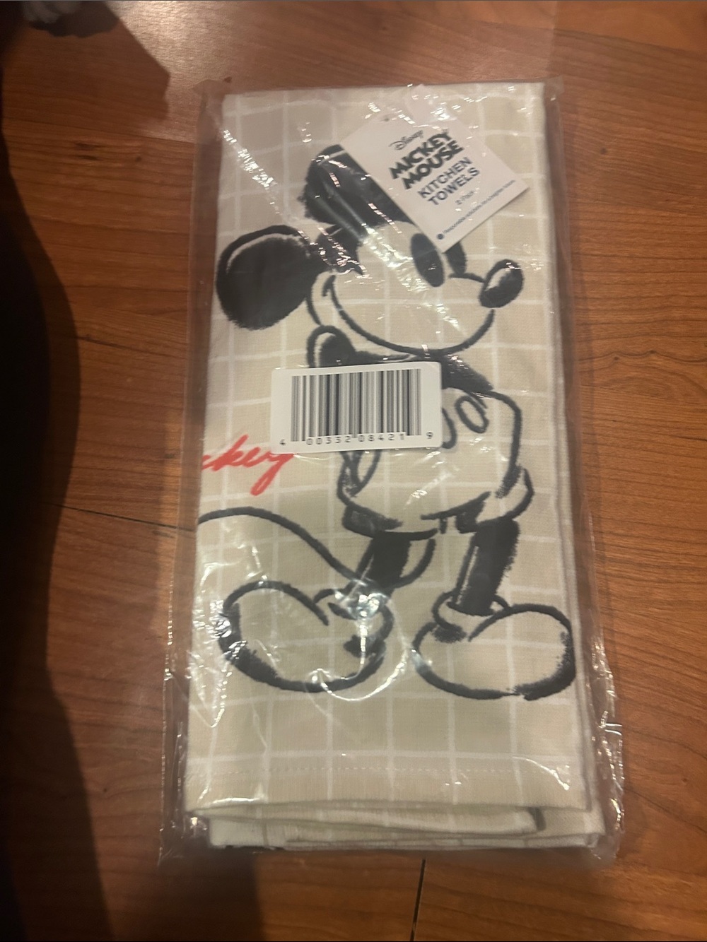 Disney White and Black Mickey Mouse Kitchen Towel